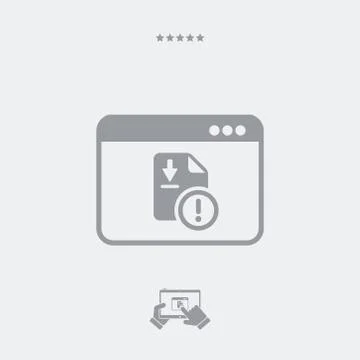 Insecure download alert Stock Illustration
