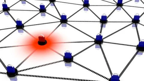 Insecure network concept illustration Stock Illustration