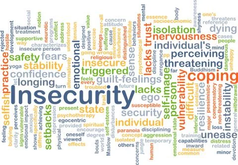 Insecurity background concept Illustrazione stock
