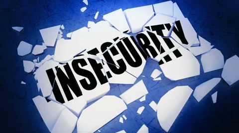 Insecurity typography crashes Stock Footage 38639300