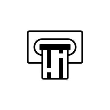 Insert bank card icon vector Stock Illustration