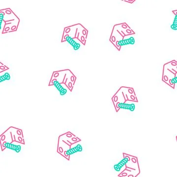 Insert bolt assembly furniture vector seamless pattern Stock Illustration