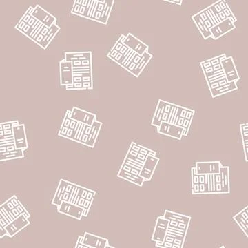 Insert booklet line vector seamless pattern line Stock Illustration