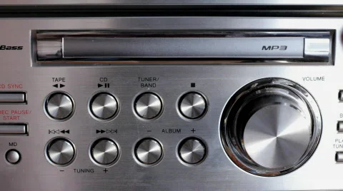 Insert cd disc in music center Stock Footage 798164