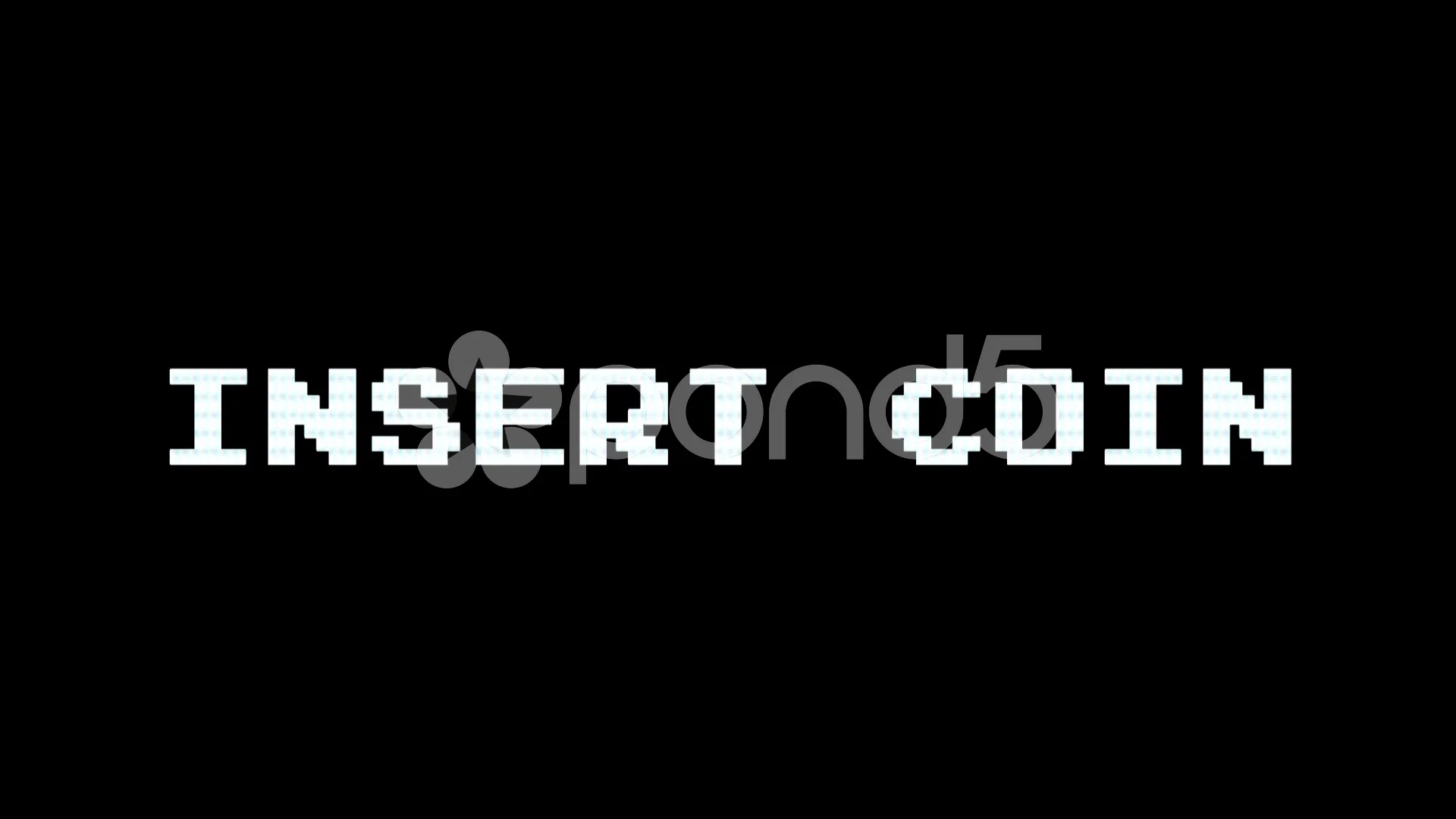 Insert Coin Arcade game start screen Motion Graphic Loop