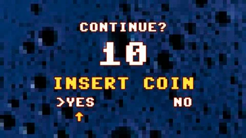 Insert coin c64 glow bubble blue イラスト素材