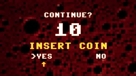 Insert coin c64 glow bubble scarlet イラスト素材