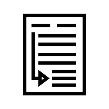 Insert Cross-reference Document Icon Stock Illustration