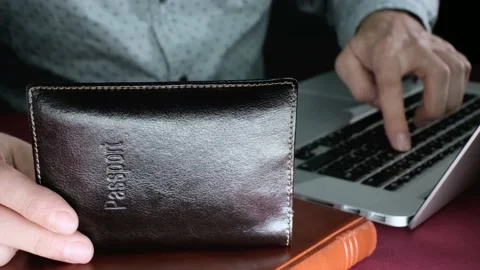 Insert data from International Travel document Passport for buy fly ticket or Video stock 139169016