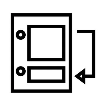 Insert Endnote Document Icon Stock Illustration
