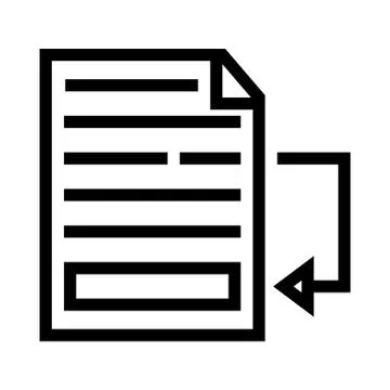 Insert Footnote Document Icon Stock Illustration