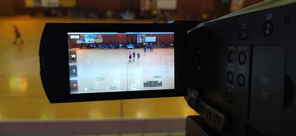 Insert from a handball match Stock Photos