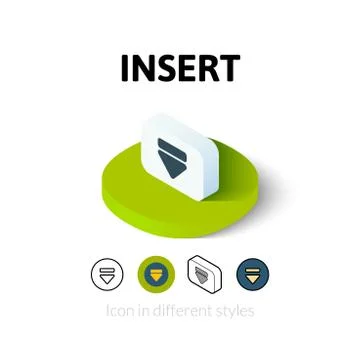 Insert icon in different style Illustrazione stock