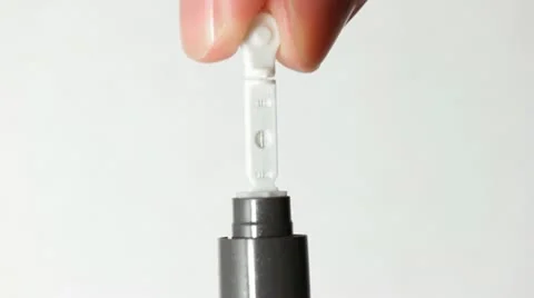 Insert a lancet Stock Footage 21016530