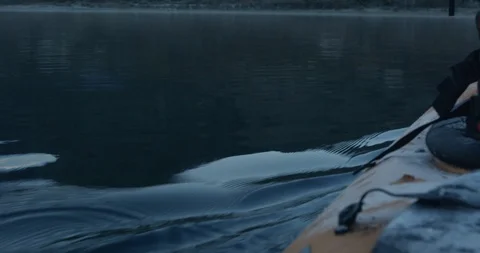 Insert of peddles while kayaking Stock Footage 90404589