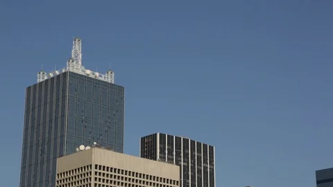 Insert of the Renaissance Tower amongst the Dallas Texas Skyline Video stock 89808615