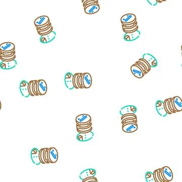 Insert screw fast mounting assembly furniture vector seamless pattern Ilustración de archivo