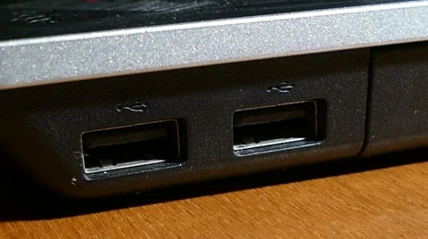 Insert the stick into the slot Video stock 57404449