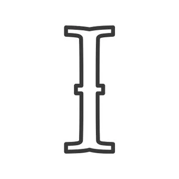 Insert Text I Beam Icon Vector Stock Illustration
