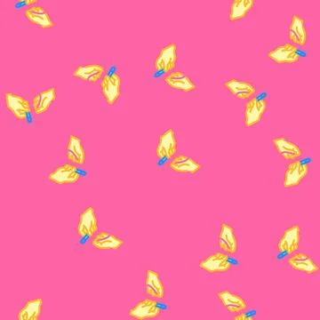 Insert thread into needle vector seamless pattern Stock Illustration