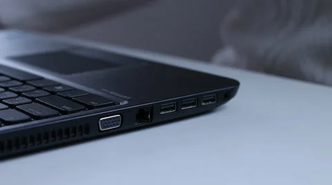 Insert the USB flash drive into the computer Stock Footage 59827670