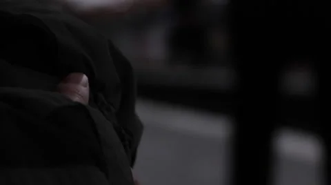 Insert of Woman's Hand - Waiting for Metro in Paris Stock Footage 47208911