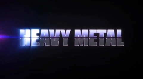 Insert Your Text - Heavy Metal 2 w/ sound effects Stock After Effects