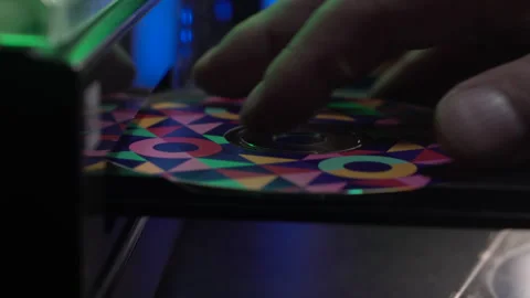 Inserting and Loading Compact Disc in CD Player, Playing Music, Close Up Stockbeeldmateriaal 325181972