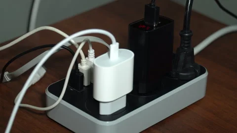 Inserting and removing the plug from the socket Stock Footage 255451980