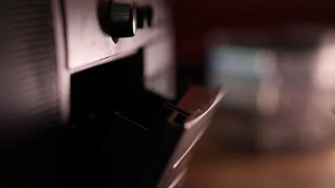 Inserting Audio Cassette Wrong Way and Correcting Position 스톡 동영상 346963619