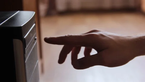 Inserting a blank CD or DVD into a laptop computer Stock Footage 86360314