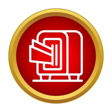 Inserting credit card into atm machine icon Stock Illustration