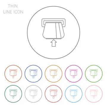 Inserting credit card Stock-Illustration