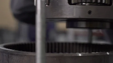 Inserting the detail into a groove close up Video stock 129639724