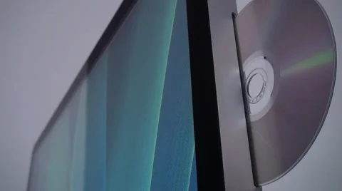 Inserting a Disk into PC Stock Footage 35136778