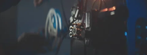 Inserting the Film Reel Stock Footage 151047832