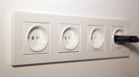 Inserting a Socket Electrical Plugs 스톡 동영상 59899179