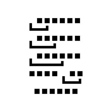 Insertion sort algorithm glyph icon vector illustration Stockillustratie