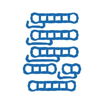 Insertion sort algorithm icon doodle illustration Illustrazione stock