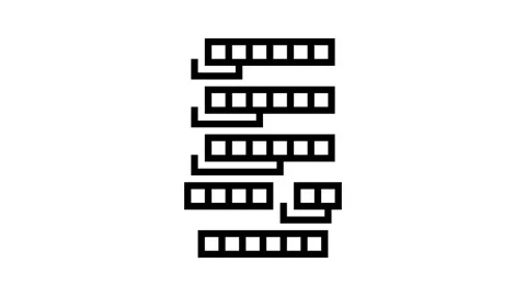 Insertion sort algorithm line icon animation Stock-Footage 326130171