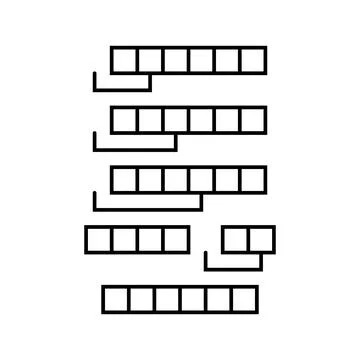 Insertion sort algorithm line icon vector illustration イラスト素材