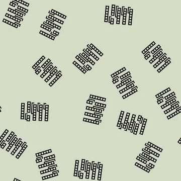 Insertion sort algorithm line seamless pattern Illustrazione stock