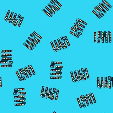 Insertion sort algorithm vector seamless pattern Stockillustratie