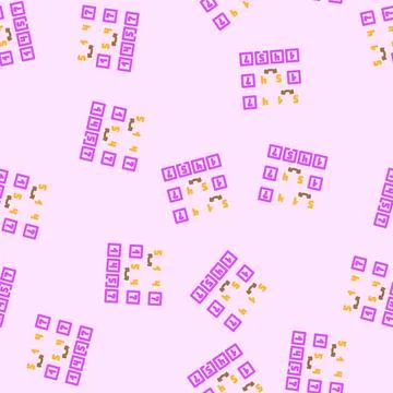 Insertion sort algorithm vector seamless pattern Stock Illustration