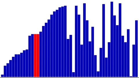 Insertion Sort Visualization: Educational Algorithm Video Stock Footage 309333714