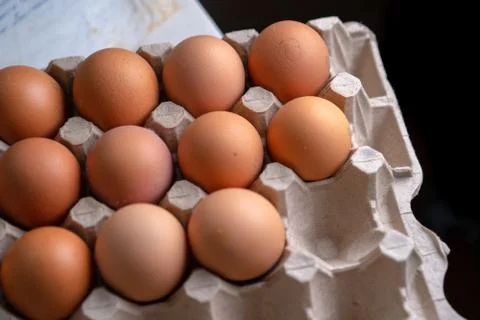 Inshell chicken eggs for cooking Stock Photos