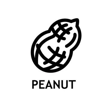 Inshell peanuts icon. Stock Illustration