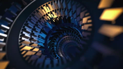 Inside 3D Turbine Stock Footage 168919810