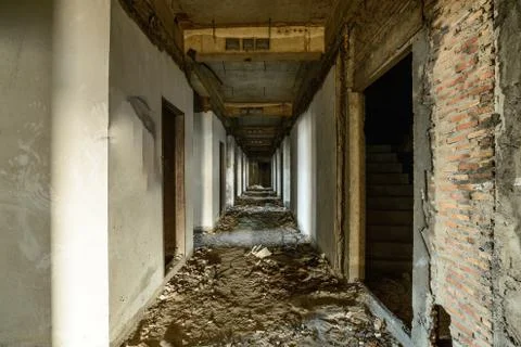 Inside of abandoned building. Foto stock