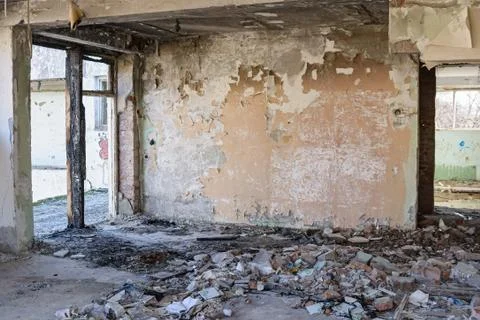 Inside of an abandoned building Stock Photos